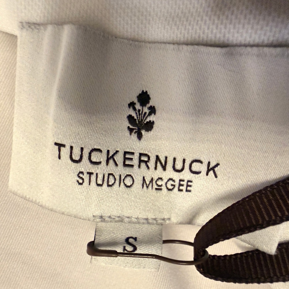 Tuckernuck Studio McGee Tennis Dress White Womens S Pleated Striped Hem NWT - Picture 3 of 10
